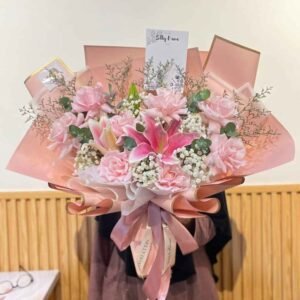 Lily mix 8 Rose Bouquet (Medium to Large)