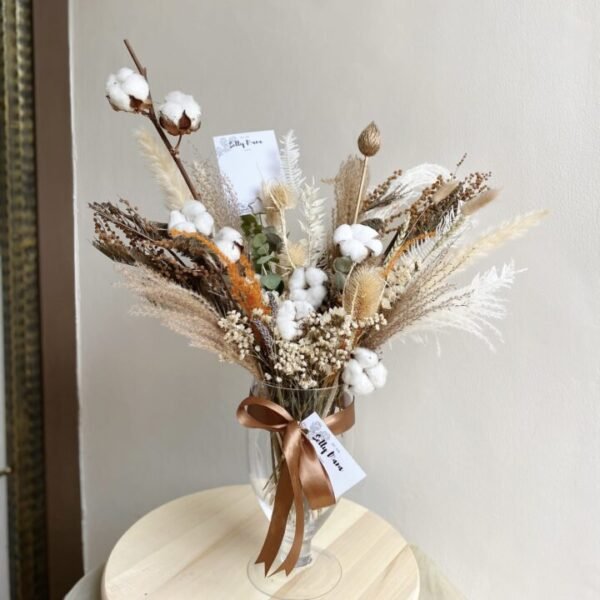 Cotton Dried Rustic Vase