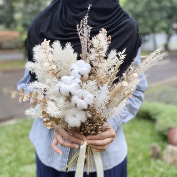 Cotton Rustic Wedding Bouquet