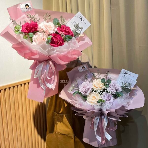 5 Rose With Filler Artificial (Small to Medium)