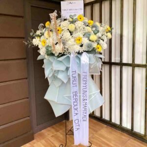 Standing Fresh Flower Mix + Pita Tulisan (XL)