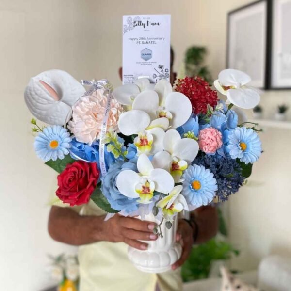 Anthurium Diana Mix artificial Vase (M) - Image 2