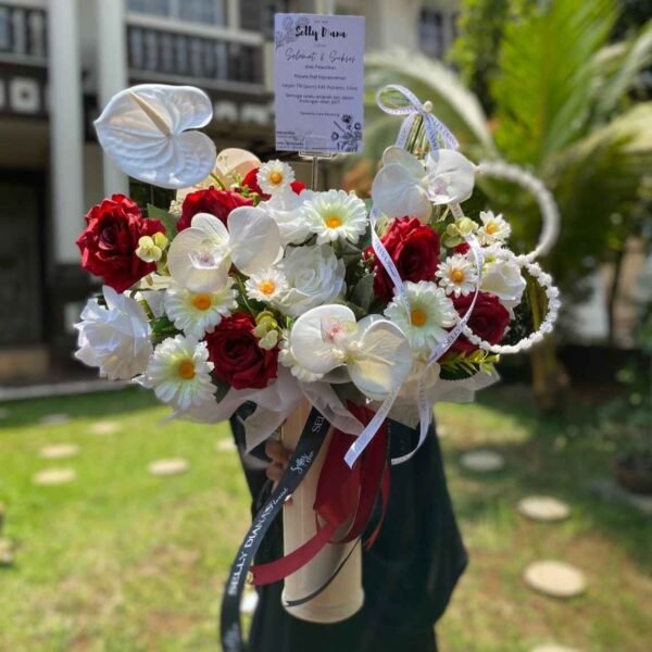 Anthurium Diana Mix artificial Vase (M) - Image 3