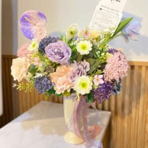 Anthurium Diana Mix artificial Vase (M)