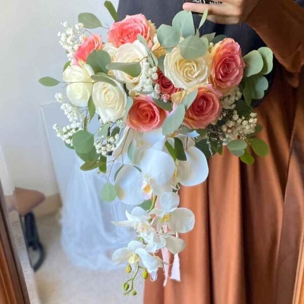 Diana Mix Fresh With Orchid Artificial Wedding Bouquet