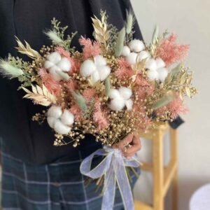 Cotton Rustic Wedding Bouquet
