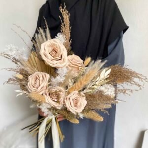 Rose Artificial Mix Dried Wedding Bouquet