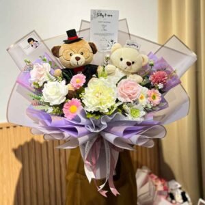 Couple Wedding Bear Bouquet (L)